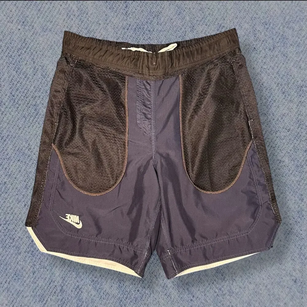 Vintage Nike Swim Trunks  - Navy Blue, Black & White - Men’s Size L-XL